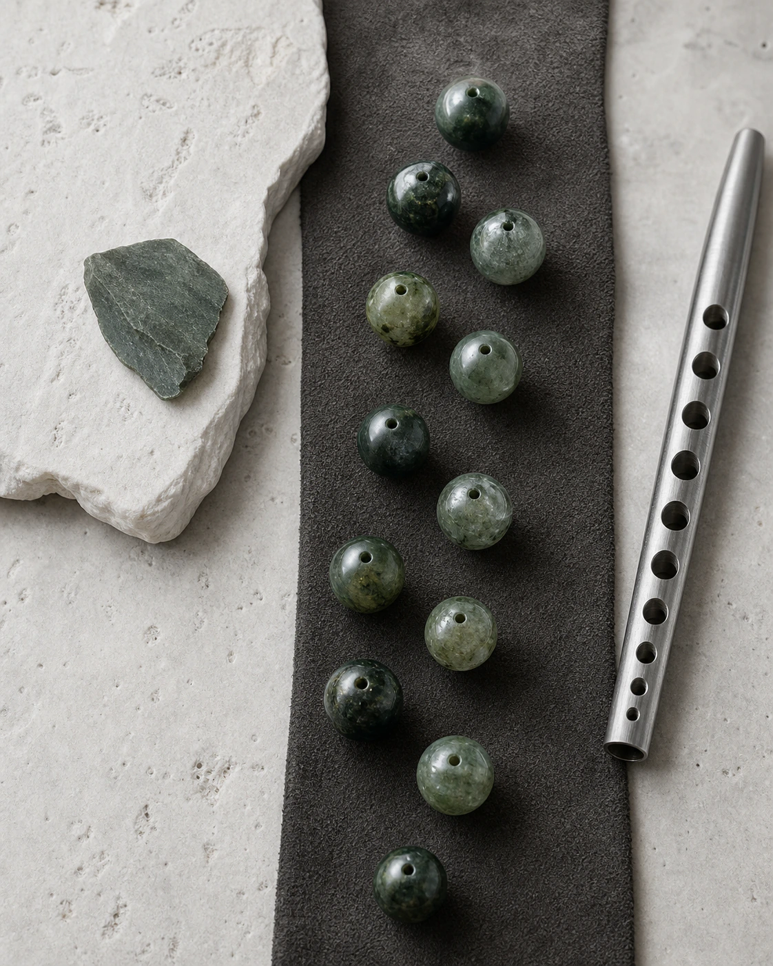 May birthstone colour and material study
