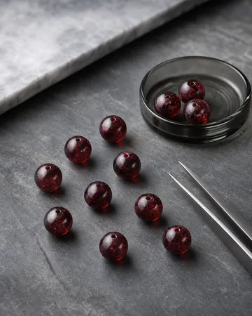 January garnet birthstone beads